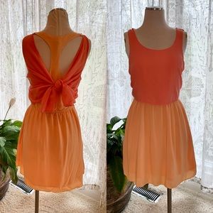 BCBG orange and pink dress